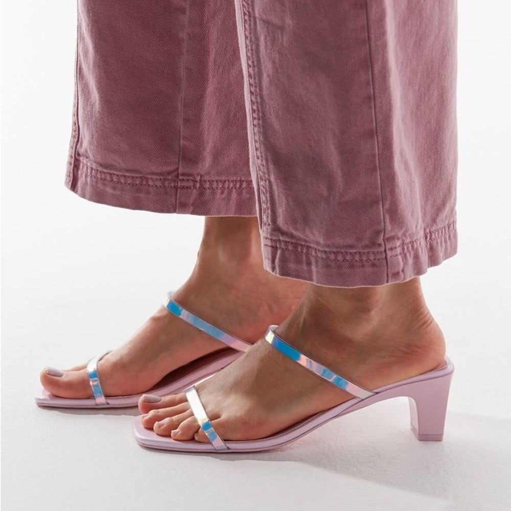 Urban Outfitters Pink and Blue Mules